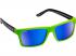 Очки солнцезащитные плавающие BAHIA черно-зеленые/ синяя зеркальная линза
